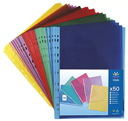 Viquel 208254 - Pack de 50 fundas perforada, de polipropileno