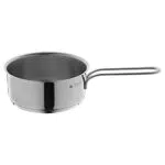 WMF Mini - Cacerola Ø 14 cm Apróx 0, 9 l Borde Vertedor Apilable de Acero Inoxidable Cromargan Pulido Apta para Inducción Apta para Lavavajillas