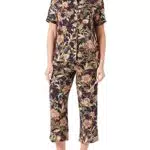 Women'secret Pijama Camisero Largo Capri Flores Verde Juego
