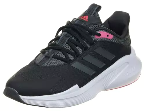 adidas AlphaEdge +, Zapatillas Mujer, Core Black/Grey Six/Pink Fusion