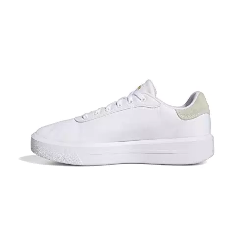 adidas Court Platform CLN, Sneaker Mujer, FTWR White/Gold Met./Core Black
