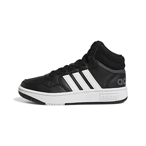 adidas Hoops Mid, Zapatillas Unisex niños, Core Black Ftwr White Grey Six