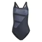 adidas HR4381 Big Bars Suit Swimsuit Women's Black/Silver Violet/White 44