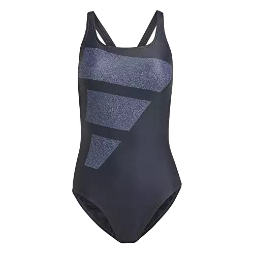 adidas HR4381 Big Bars Suit Swimsuit Women's Black/Silver Violet/White 44