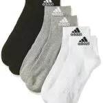 adidas Light ANK 3PP Calcetines, Unisex Adulto, Medium Grey Heather/White/Black
