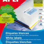 APLI 1278 - Etiquetas blancas permanentes adhesivas imprimibles