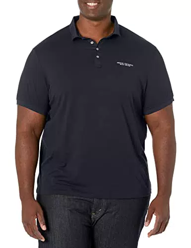 Armani Exchange Polo para Hombre, Azul, M
