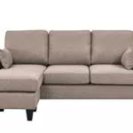 Astan Hogar Sofá Cama 3 Plazas con Chaise Longe, Tapizado Tela