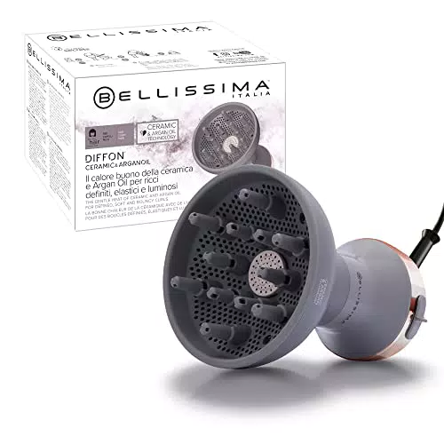 Bellissima Imetec Diffon Ceramic & Argan Oil Difusor de Aire Caliente para Cabello Rizado