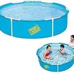 BESTWAY 56283 - Piscina Desmontable Tubular Infantil Mi Primera Piscina 152x38 cm 580 Litros con Válvula de drenaje Marcos Anticorrosión y Parche de Reparación