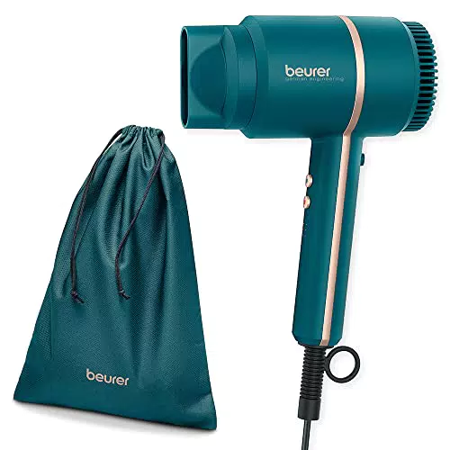 Beurer HC 35 Ocean Secador de pelo, secador compacto con función iónica para un cabello brillante y suave