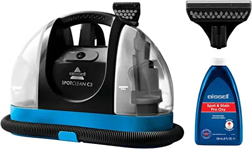 BISSELL SpotClean C3 Quitamanchas para Alfombras y Tapicería. Limpiador Portátil para una Limpieza Rápida y Fácil de Alfombras