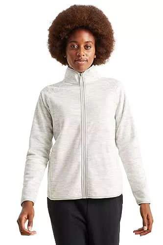 C&A Mujer Sudadera Abierta Gris Claro Jaspeado XS