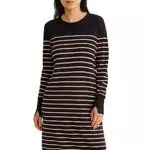 C&A Mujer Vestido Negro/Beis L