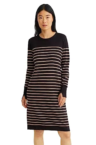C&A Mujer Vestido Negro/Beis L