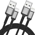 Cable Cargador iPhone, Cable USB Lightning Nylon Cable USB Apple Carga Rápida de Datos Trenzado Compatible para iPhone 14 13 12 11 Pro Max Xs Xr X 8 7 6 Plus SE iPad Air/Mini