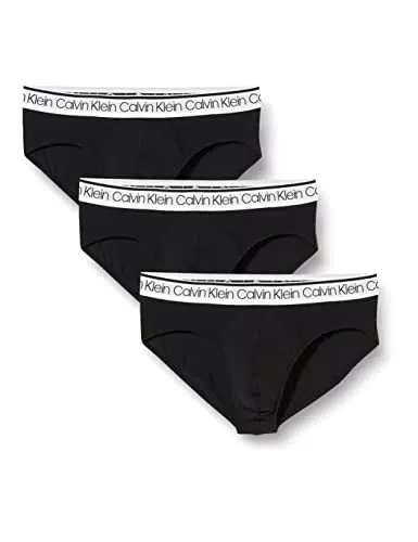 Calvin Klein Hombre Pack de 3 Calzoncillos Hip Briefs Algodón con Stretch