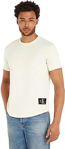 Calvin Klein Jeans Manga abatible con Insignia S-S, Canary Green