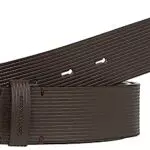 Calvin Klein Round Mono Pl Lthr Tx Belt 35Mm, Hombre