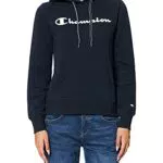 Champion Legacy-Classic Logo Sudadera con Capucha, Azul