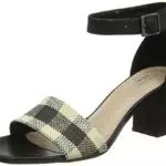 Clarks Jocelynne CAM, Bomba Mujer, Piel combinada de Color Negro