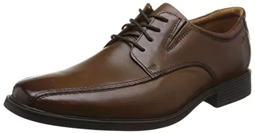 Clarks Tilden Walk Hombre, Zapatos, Hombre, Dark Tan Lea