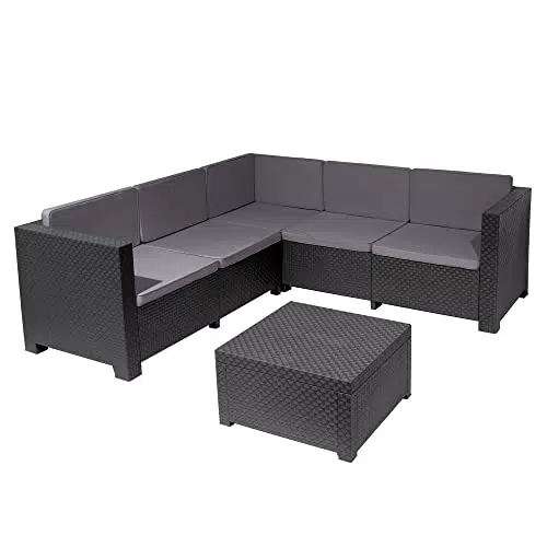 Conjunto muebles de jardín oasis grafito