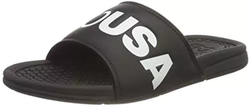 DC Shoes Bolsa Se-Sandalias para Hombre, Chanclas, Negro Blanco