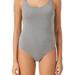 Diesel Ufby-bodier-t Body de Cuerpo Entero, Gris, XL para Mujer