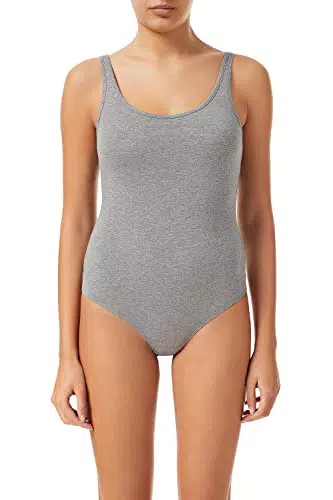 Diesel Ufby-bodier-t Body de Cuerpo Entero, Gris, XL para Mujer