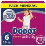 Dodot Pañales Bebé Activity Talla 6, 117 Pañales con Ajuste Más Resistente