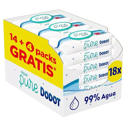 Dodot Toallitas Aqua Pure para Bebé, 99% Agua, 864 Toallitas