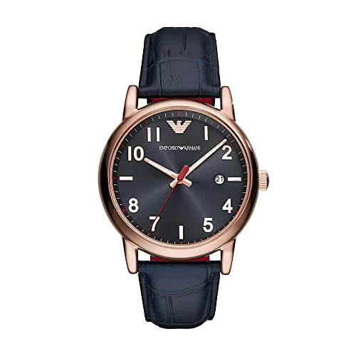 Emporio Armani Reloj para hombre, movimiento Fecha a dos manecillas