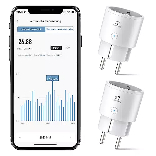 Enchufe Inteligente Alexa, Enchufe Wi-Fi Medidor Consumo