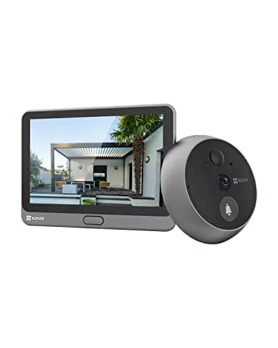 EZVIZ Mirilla Digital de Puerta con Pantalla Táctil a Color de 4.3'' Cámara Video Timbre Inalámbrico Monitor con Batería Recargable 4600mAh