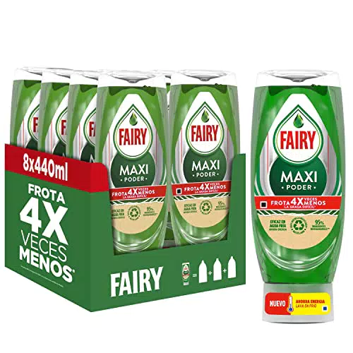 Fairy Maxi Poder Lavavajillas Liquido a Mano, 3.5 L