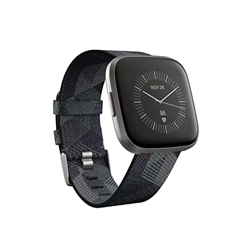 Fitbit Versa 2 Health & Fitness Smartwatch SE, Charcoal - Iron Mist Grey Aluminum