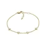 Fossil Pulsera Para Mujer Sadie, Longitud: 165Cm Pulsera De Acero Inoxidable Dorada