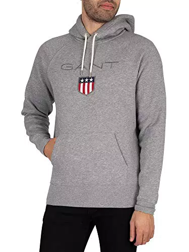 Gant Shield Sweat Hoodie, Sudadera con Capucha para Hombre