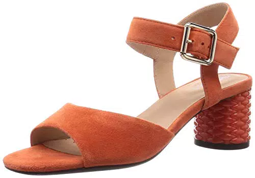 Geox D Ortensia Mid Sanda, Sandalias para Mujer, Naranja