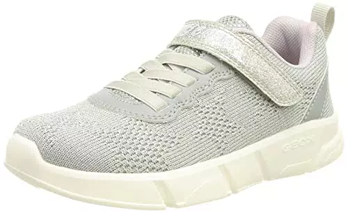 Geox J Aril Girl D, Sneakers Niñas, Multicolor Silver Lilac