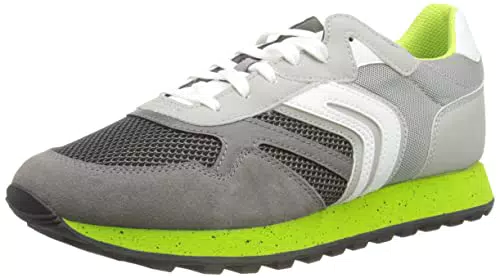 Geox U Ponente A, Sneakers Hombre, Multicolor Grey Lime