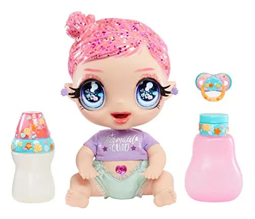 Glitter Babyz, MGA'S Marina Finley, Muñeca con 3 Cambios de Color
