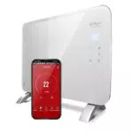 Gridinlux Homely Radiador Cristal Eléctrico, Calefacción Termostato