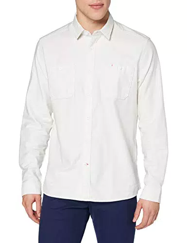 Hackett London Hkt Utility, camisa Hombre, 905 Gris Claro
