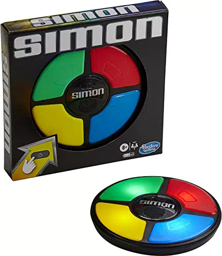 Hasbro Simon, Juego de Memoria Electrónico portátil con Sonidos y Luces para Mayores de 8 años