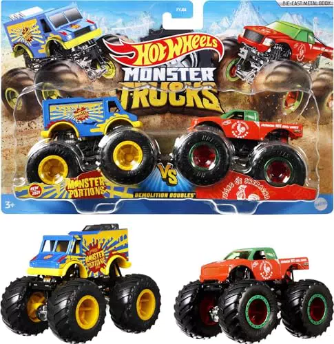 Hot Wheels Monster Truck coches de juguetes duetos de demolición 1:64