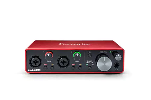 Interfaz de audio USB Scarlett 2i2 3.ª gen. de Focusrite para grabar