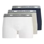 Jack & Jones Calzoncillos tipo bóxer JACSOLID, paquete de 3 unidades