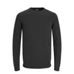 Jack & Jones Hombre Básico Knit Crew Cuello - Dark Gris Melange - L
